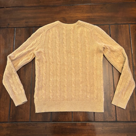 Polo by Ralph Lauren V-Neck Wool Cashmere Blend Sweater in Camel Size S - Picture 7 of 12